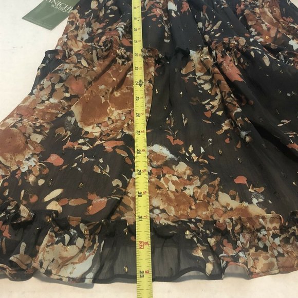 Aniche Boutique Santa Sofia Floral And Gold Peasant Dress Women Small Open Back - Picture 12 of 12